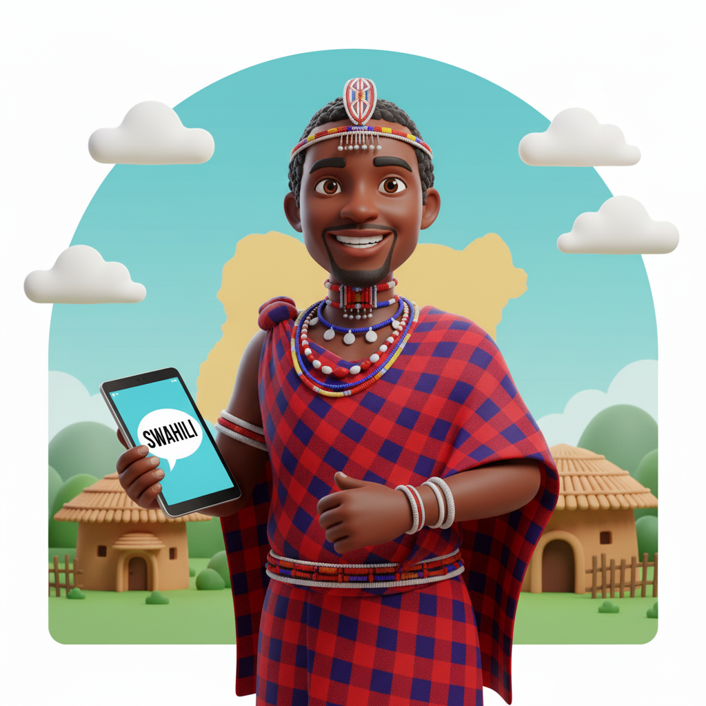 Cartoon East African Man